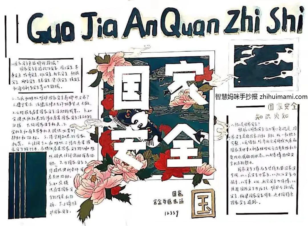 国家安全知识教育手抄报绘画（9张）-图1