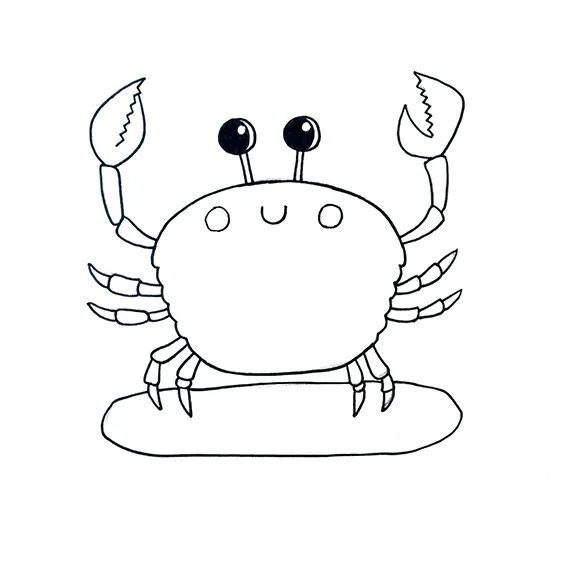 步骤3：根据铅笔草图对画面进行勾线。