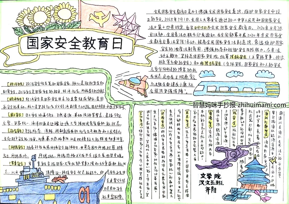 7张国家安全日手抄报绘画简单又漂亮-图6