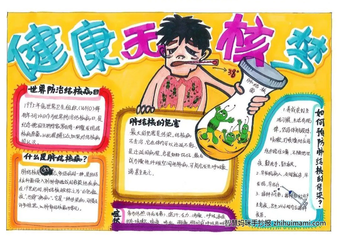 预防肺结核手抄报简单字少（9张）-图3