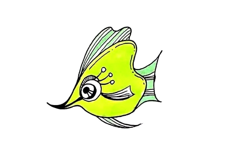 12种海里生活的鱼创意简笔画图片-图9