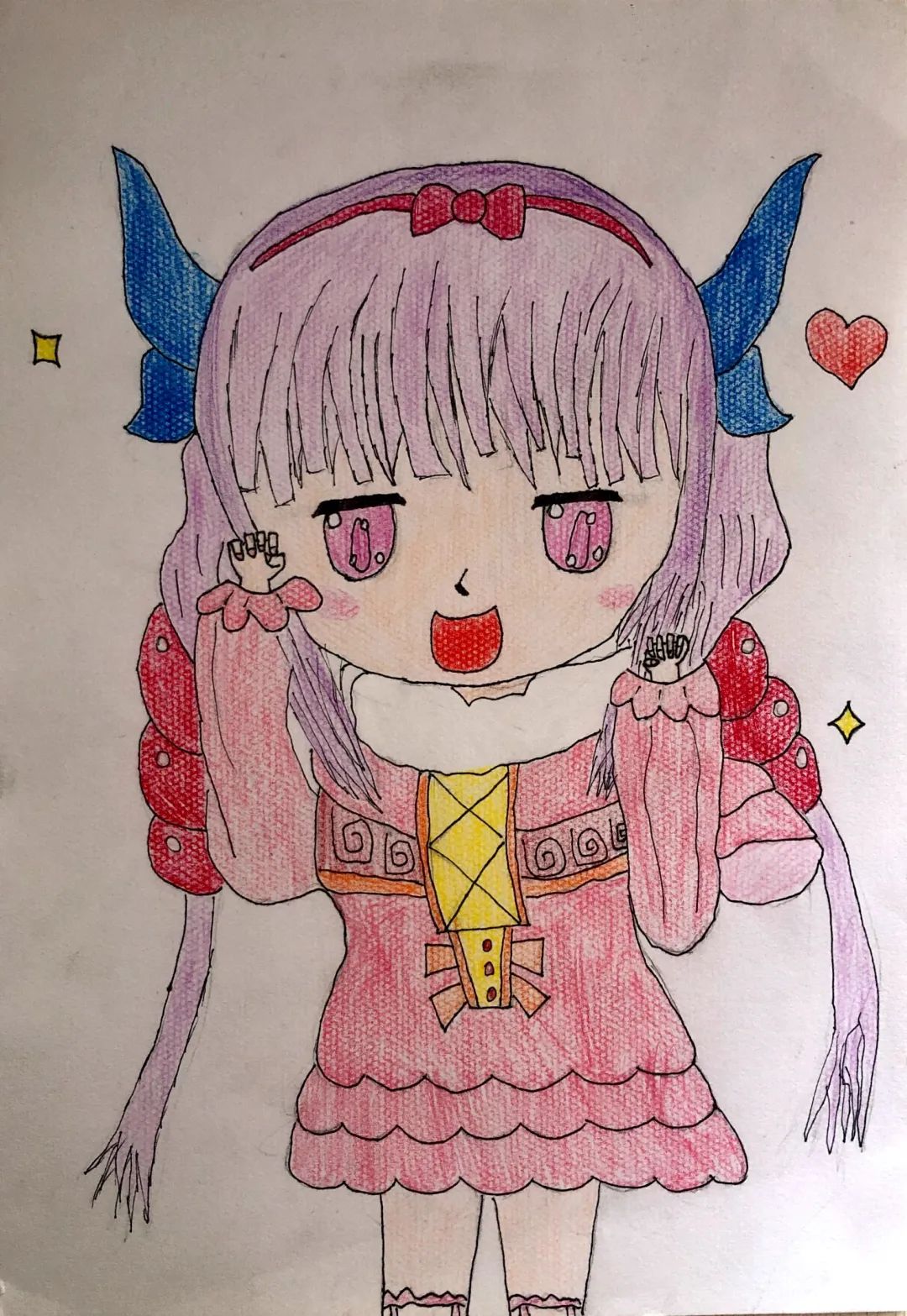 7张受欢迎的动漫人物儿童绘画作品-图5