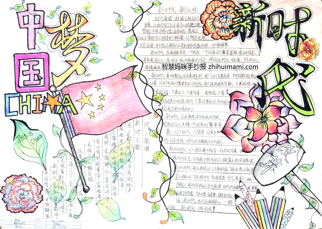 新时代再出发主题手抄报绘画（13张）-图2