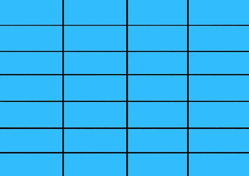 步骤1：首先我们在蓝色硬卡纸上用黑色马克笔或勾线笔画出格子图案。