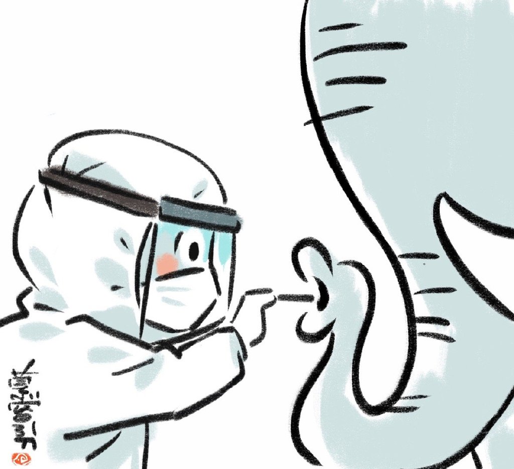 采核酸趣味儿童画9张-图4