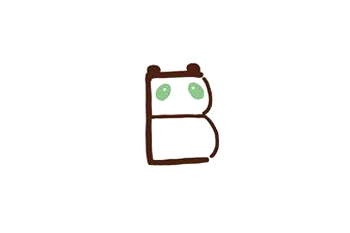 字母简笔画之E画大熊猫-图4
