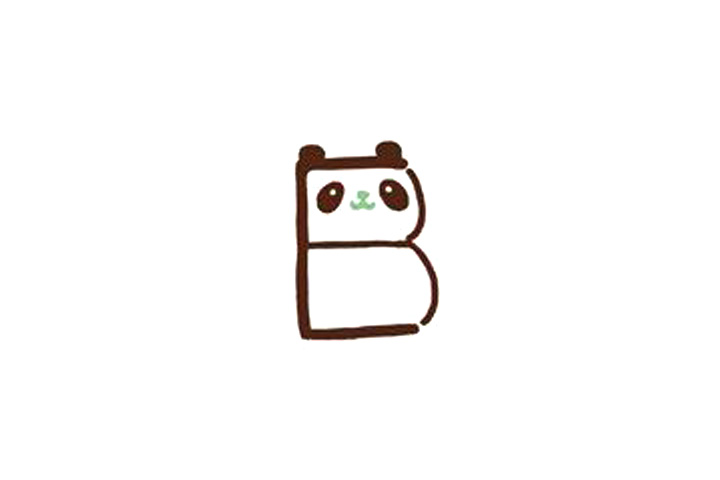 字母简笔画之E画大熊猫-图5