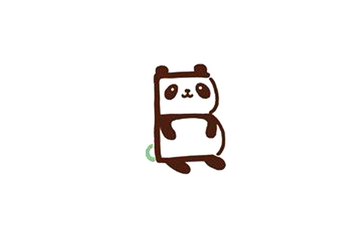 字母简笔画之E画大熊猫-图8
