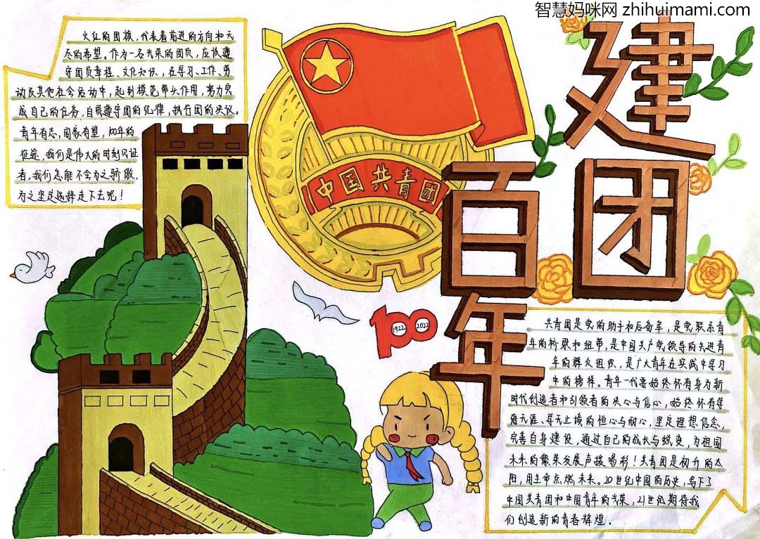 “赓续百年青春志，踔厉奋发向未来”主题绘画10张-图1