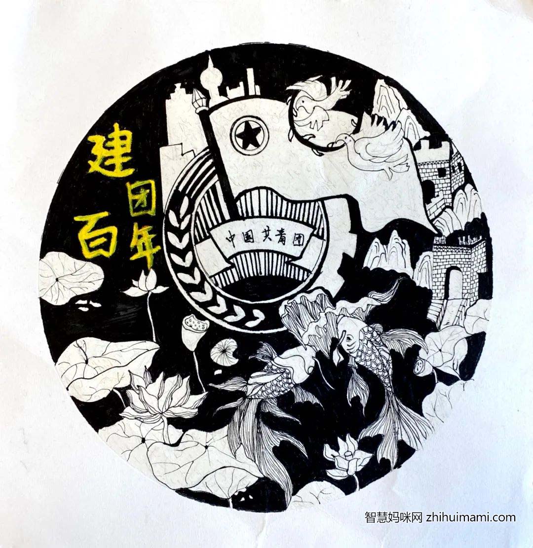 “赓续百年青春志，踔厉奋发向未来”主题绘画10张