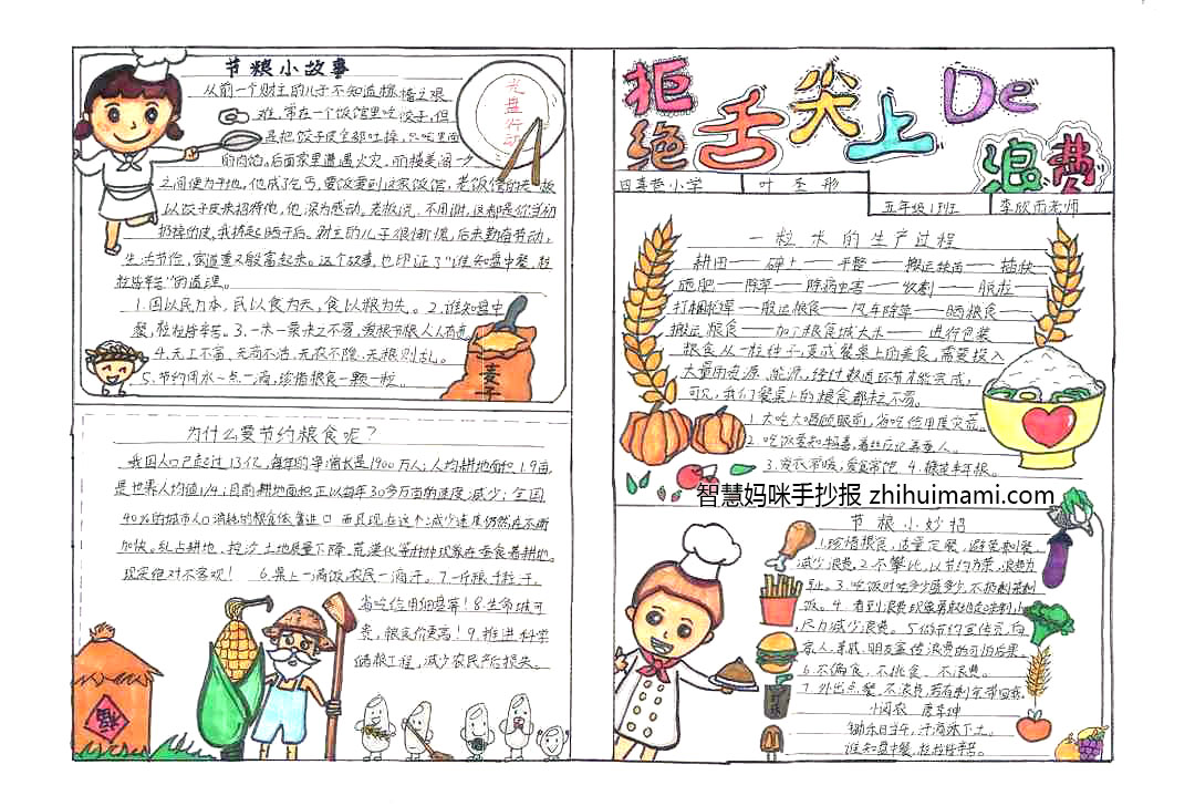 拒绝舌尖上的浪费手抄报简单又漂亮（9张）-图8