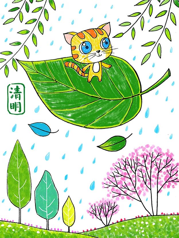 清明节主题儿童画作品—清明时节
