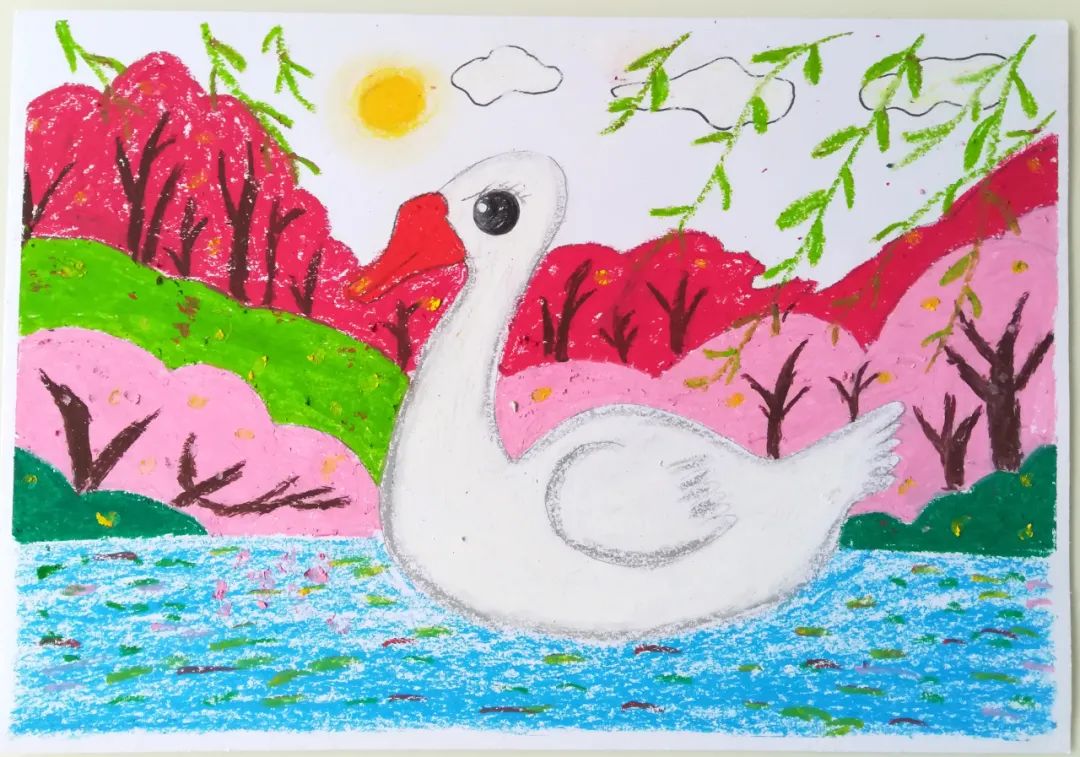 古诗咏鹅绘画步骤