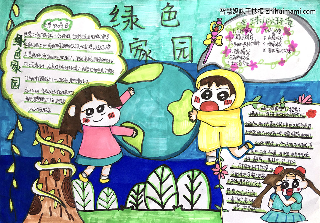 保护绿色家园手抄报绘画一等奖（9张）-图2