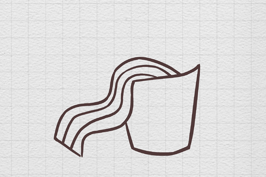 一杯泡面的简笔画画法步骤-图2