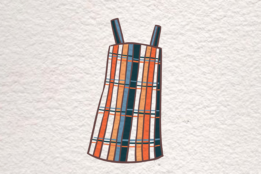 美少女日常穿搭时尚衣物简笔画图片-图5