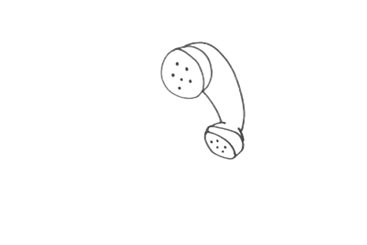 步骤2：在话筒上加上几个小圆点