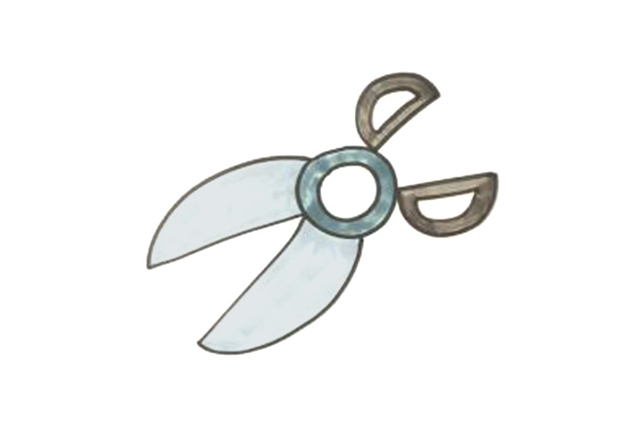 剪刀简笔画教程简单好画