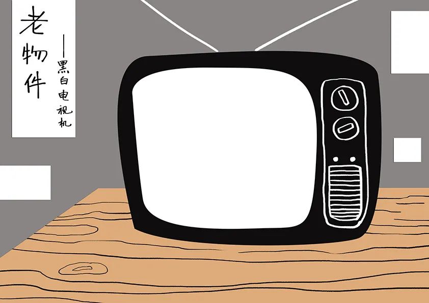 步骤4：这个步骤我们用白色修正液在电视机右侧画出旋钮和条格（电视的声音从那个地方传出来）。同时用小块的素描纸装饰灰色背景。