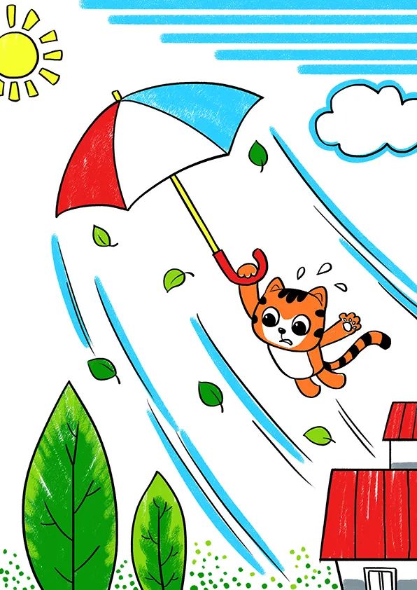 会飞的猫创意儿童绘画