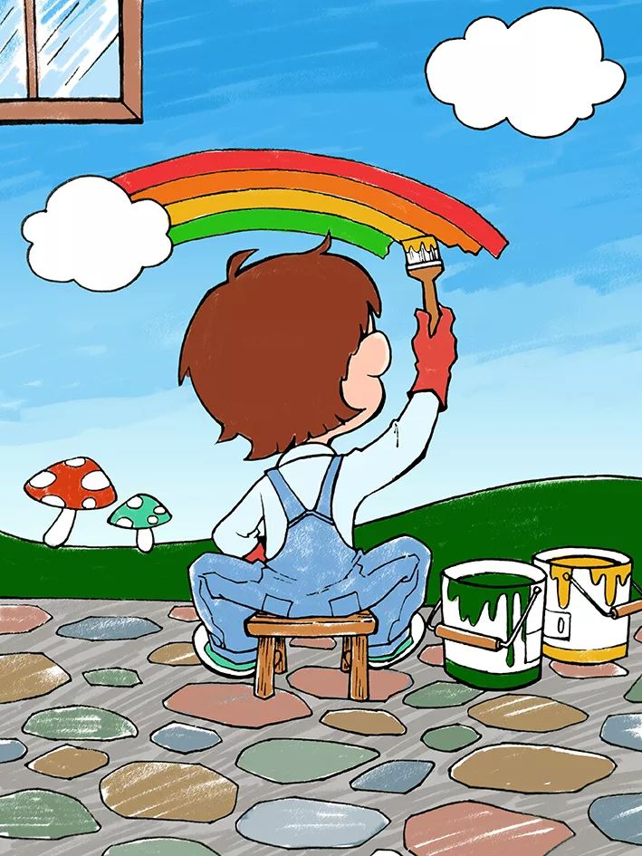 劳动节主题绘画—小小粉刷匠