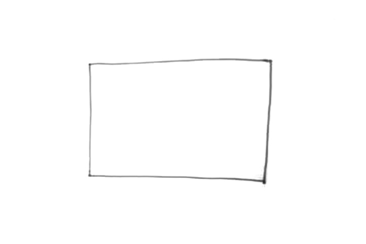 步骤1：先画一个长方形