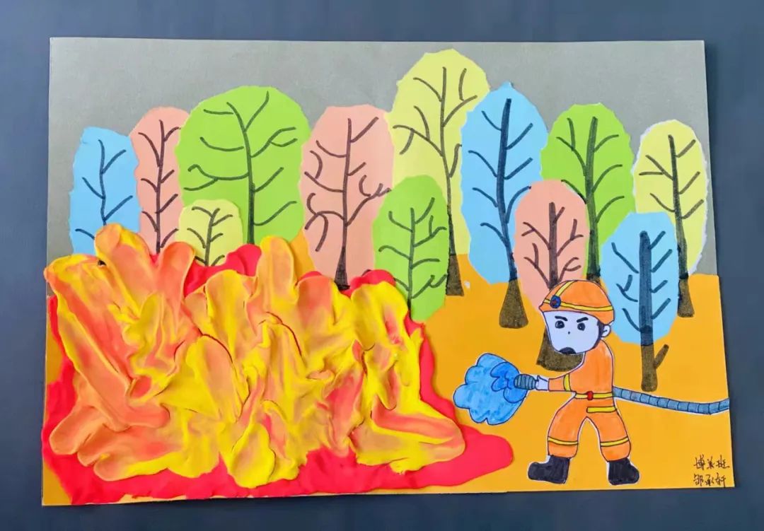 我是小小消防员 消防安全绘画作品（10张）-图10