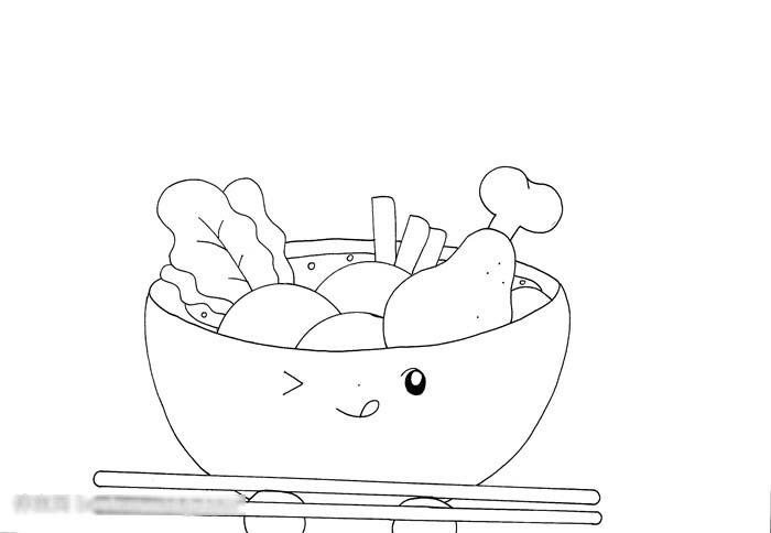 公筷公勺健康你我手抄报漂亮-图1