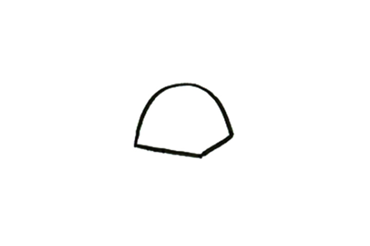 步骤1：画出面包的基本轮廓。