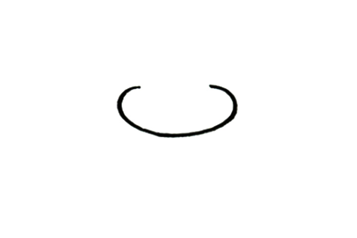 步骤1：画出盘子的轮廓。