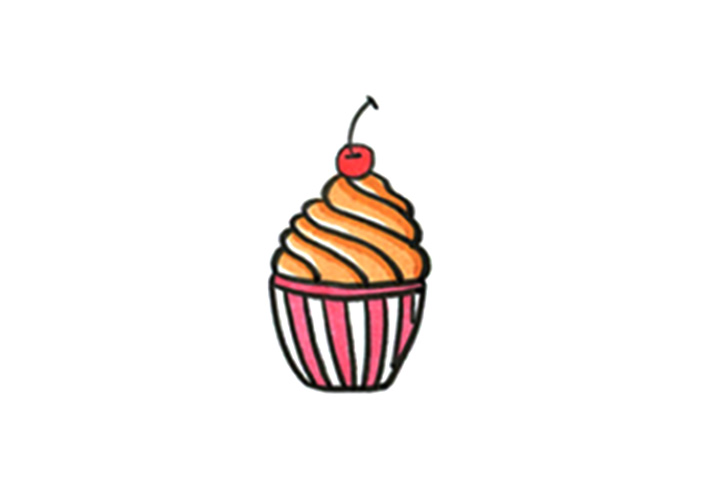 甜品冰激凌怎么画