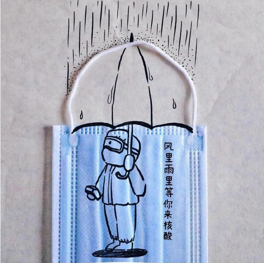 6岁萌娃和超级奶爸的口罩创意画太暖太可爱！-图4