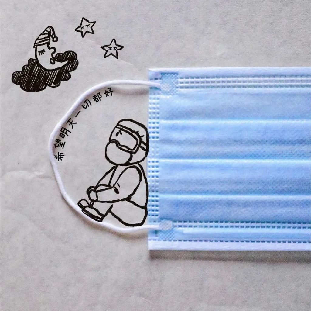 6岁萌娃和超级奶爸的口罩创意画太暖太可爱！-图5