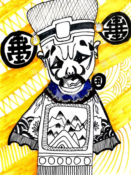 创意儿童画-思索