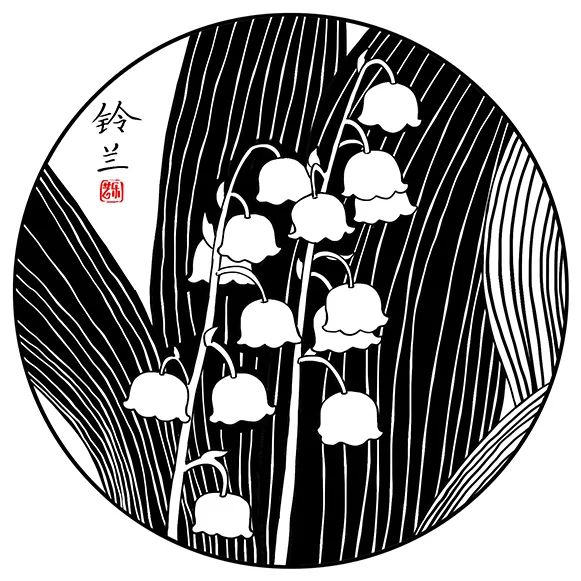 好看的铃兰儿童绘画