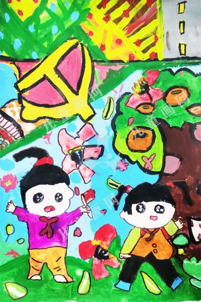 快乐成长儿童画漂亮