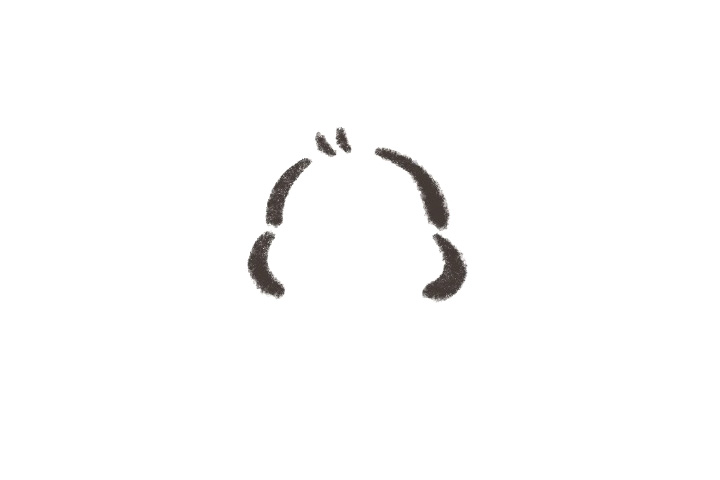 一只可爱小狗简笔画画法步骤-图1