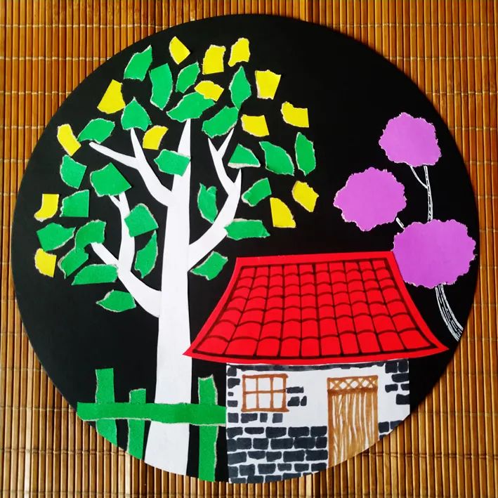 乡下小屋剪贴画作品