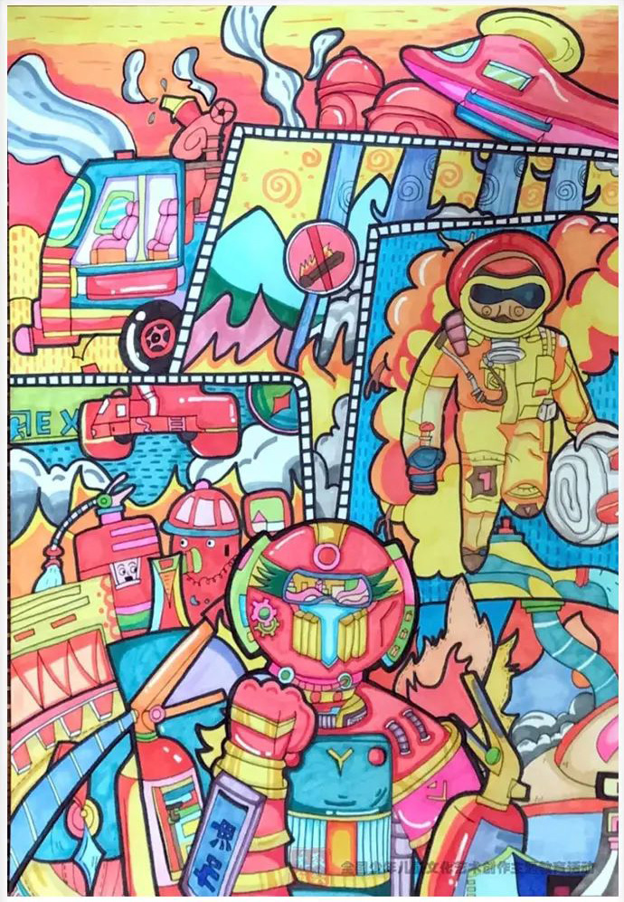 致敬英雄优秀绘画作品8张-图5