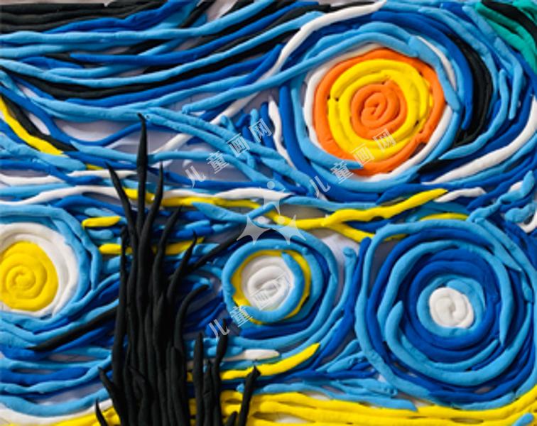 儿童创意作品星空