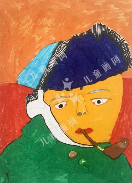 割耳朵后的自画像创意