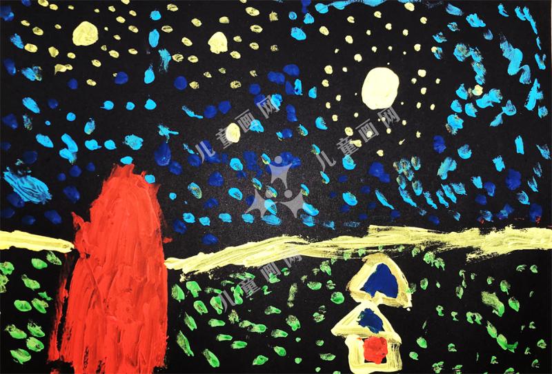 关于星空的儿童画