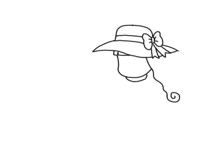 赏花喝茶野餐简笔画画法步骤-图1