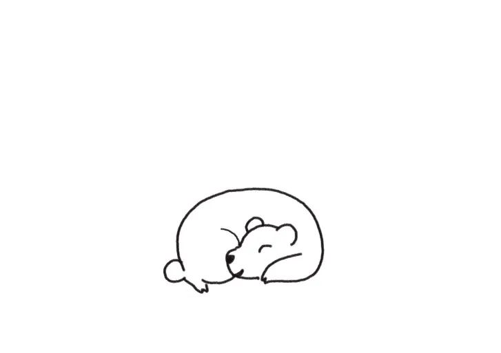 狗熊一家简笔画画法步骤-图2