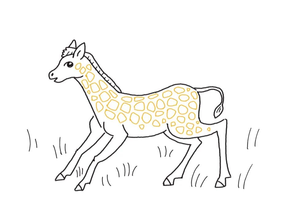 可爱的长颈鹿宝宝怎么画-图4