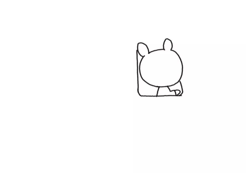 自驾小松鼠一家简笔画画法步骤-图1