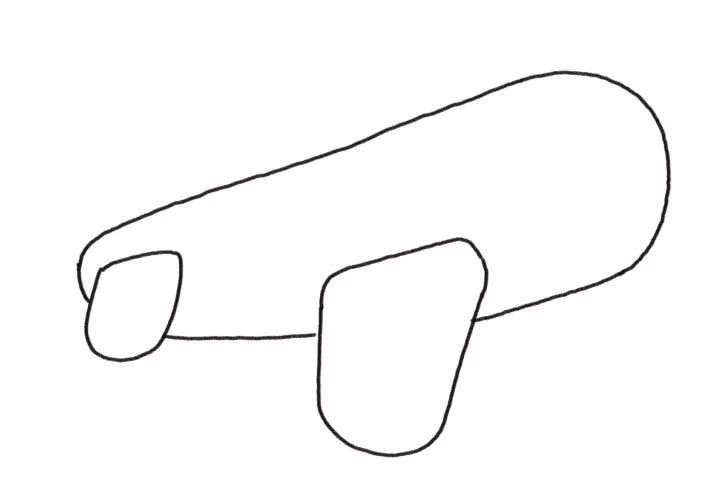 鼠小弟开飞机简笔画画法步骤-图1