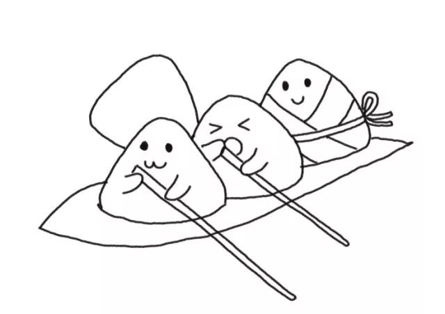 端午节简笔画粽子龙舟队的画法步骤-图5