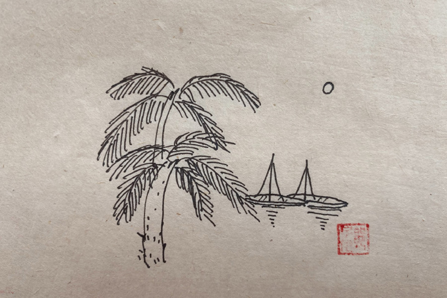 9张简单的山水风景简笔画图片-图7