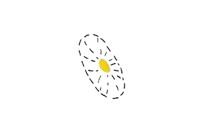 步骤8：菊花画法三步骤图2